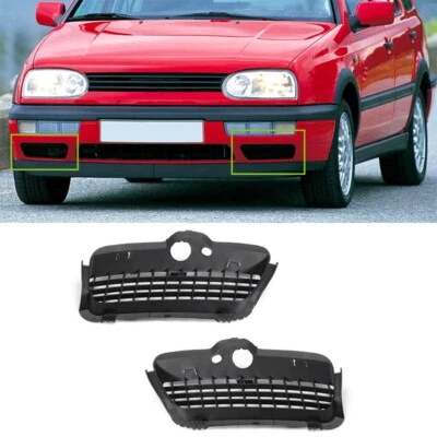 Pair For VW VolksWagen Golf MK3 1993 1994-1998 LH & RH Front Bumper Lower Grille Foto 1 de 4