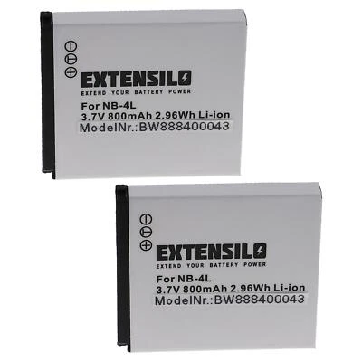 2x Akku für Canon NB-4L 800mAh 3,7V - Bild 1 von 4