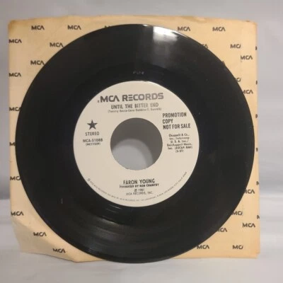Faron Young ~ Until The Bitter End/ Same ~ MCA WL Promo 45 RPM Record Foto 1 de 4