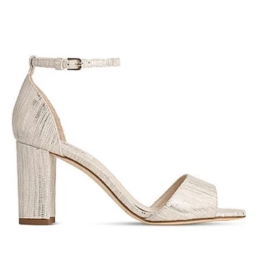 Sandalias L. K. Bennett Helena Efecto Lagarto Metálicas Cre-Metálicas Crema Talla 37 Foto 1 de 4