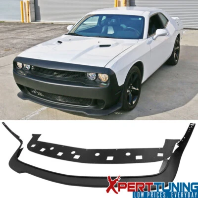 Fits 15-23 Dodge Challenger Hellcat Front Bumper Lip Spoiler Textured Black - PP Foto 1 de 4