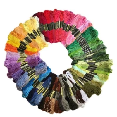 50 Multi Colors Cross Stitch Cotton Embroidery Thread Floss Sewing Skeins NICE - Image 1 of 4