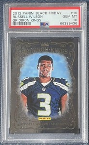 Russell Wilson 2012 Black Friday GRIDIRON KINGS Rookie Card RC PSA 10 GEM MINT!