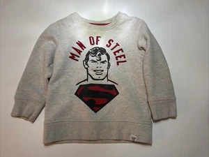 Baby Gap Boys size 4 DC superman long sleeve sweater shirt  - Picture 1 of 5