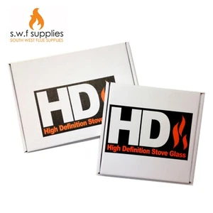 Firefox 12 275mm x 210mm high def woodburner log burner multi fuel stove glass - Picture 1 of 1