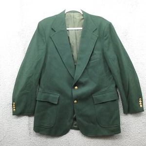 Vintage Blazer Jacket 1960's 70's Green Gold Buttons Amalgamated Union Made USA - Picture 1 of 13