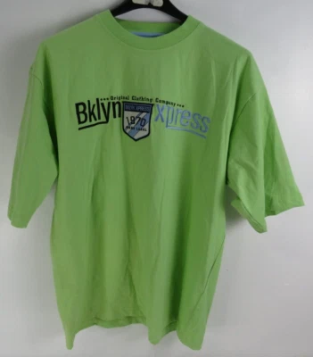 Camiseta verde con logotipo talla XL de colección y2k JCPenny Brooklyn Express Foto 1 de 4