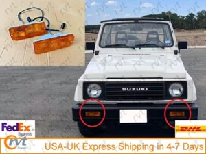 FRONT BUMPER PARK INDICATOR LIGHTS LAMPS SUZUKI SJ410U SJ30 SJ40 JA JB SIERRA - Picture 1 of 6