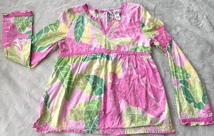 Lilly Pulitzer Girls Cotton Pastel Exotic Print Giraffe Zip Back Embroidered 10 - Picture 1 of 3