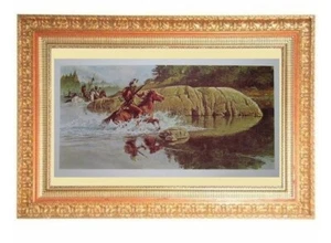 Stampa artistica Frank McCarthy the War Party 1970 nativi indiani americani ovest 11x9" - Foto 1 di 8