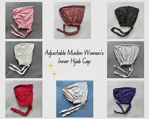 Adjustable Muslim Head scarf Inner Hijab Caps Islamic Underscarf hat - Picture 1 of 9