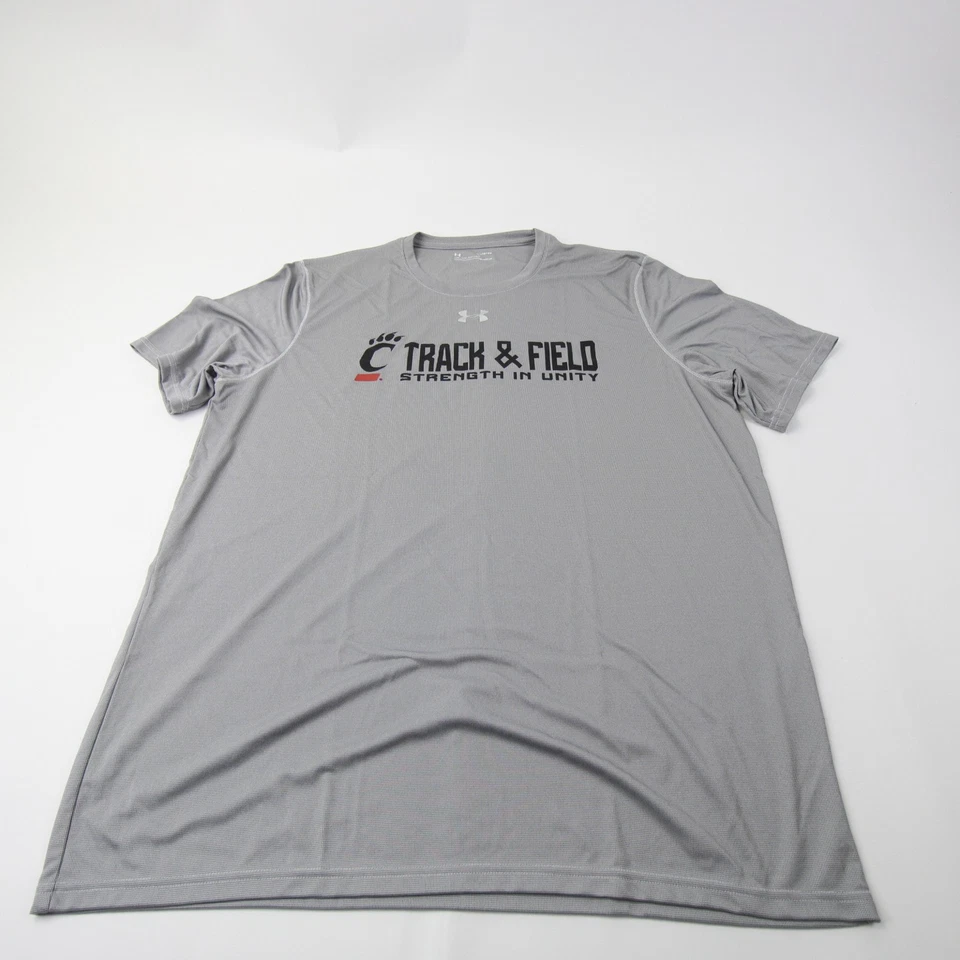 Cincinnati Bearcats Under Armour HeatGear Short Sleeve Shirt Men's Gray New - Image 1 of 1