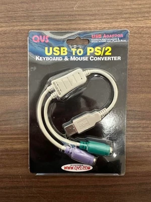 QVS USB To PS/2 Keyboard And Mouse Converter Brand New - Image 1 of 3