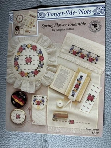 Just CrossStitch Forget Me Nots Spring Flower Ensemble by Angela Pullen #960  - Picture 1 of 1