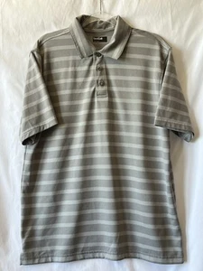 Camisa Polo Bollé Grande Gris Rayas Elastizada Clásica Para Hombre Camiseta Henley Frontal - Imagen 1 de 6