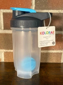NEW - KOLORAE 16 OZ SHAKER CUP - Blue - Picture 1 of 15