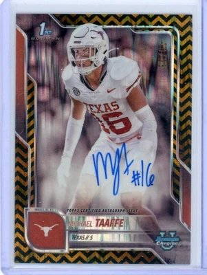 MICHAEL TAAFFE 2025 Bowman U Cromo Negro Dorado Stealth Ref AUTO/25 EN TARJETA Foto 1 de 3