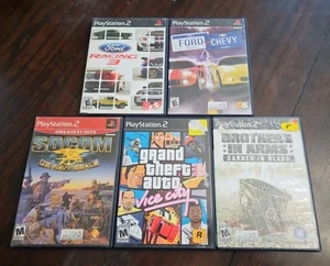 Ps2 Bundle Lot Of 5 Games PlayStation 2 GTA VC, Ford Racing, Socom Fast Shipping - Picture 1 of 17