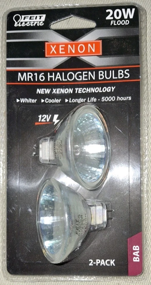 Feit Electric MR16 Xenon Flood Bulb 20W  12 Volt GU5.3 BAB 2/pack - Image 1 of 2