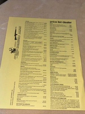 Vintage 1981 Springfield armory one page price list  - Image 1 of 4
