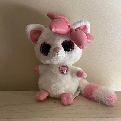 Aurora Yoohoo Friends Pammee Pink Plush Bean Bag 6" Lemur Bushbaby Fennec Fox - Image 1 of 4