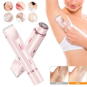 2 In 1 Hair Remover Women's Double Head Shaver Private Pubic Hair Trimmer Electr - Picture 1 of 12