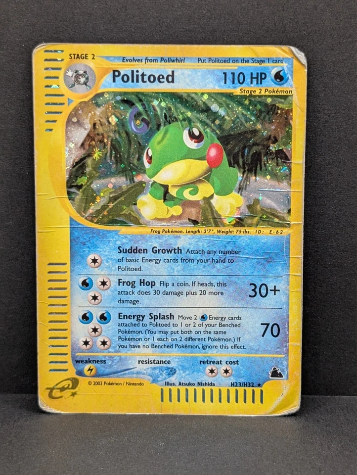 Politoed H23/H32 Skyridge Holo Ultra Rare Pokemon TCG Nintendo - Image 1 of 2