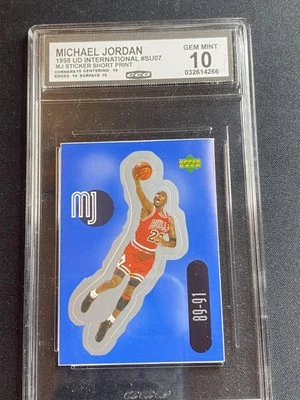 Michael Jordan 1998 Upper Deck Stickers CCG 10 RC - Image 1 of 2