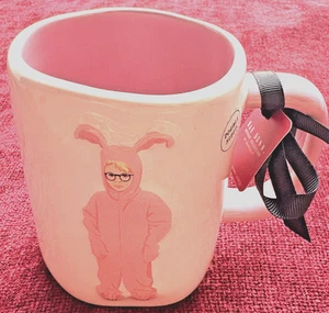 NWT Rae Dunn A CHRISTMAS STORY Ralphie In Bunny Costume Double Sided Mug - Picture 1 of 6