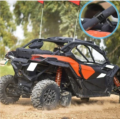 2x Adjustable Flag Mount Bracket for UTV ATV RZR LED Whip Light Bar 1.75" to 2'' - Image 1 of 4