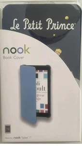 Nook Tablet 7" Book Cover - Le Petit Prince - Blue with Elastic Band Closure - Picture 1 of 4