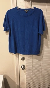 Vintage Designers Originals Luxelon Blue Sweater Damen XL Short Slv Pulli Karriere - Bild 1 von 3