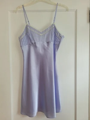 Jones New York Lingerie Babydoll Light Purple Satin Chemise Nightgown Medium - Image 1 of 4