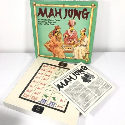 Vintage MAH JONG by MS Michael Stanfield Game Wooden Tiles ( New & Sealed )  - Image 1 of 4