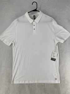 Vuori Shirt Herren Large Weiß Strato Tech Polo Stretch Kurzarm Golf NEU - Bild 1 von 9