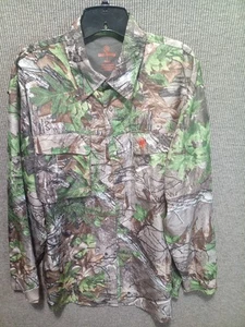 Realtree Extra Green Game Winner Large Button-up Camouflage Shirt Large - Picture 1 of 10