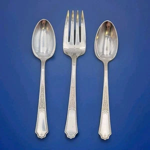 Juego de cubiertos Rogers Bros Ancestral 1847 3 piezas 2 cucharas y tenedor para servir - Imagen 1 de 8