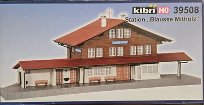 Kibri HO Scale Model Kit - Train Station Blausee Mitholz w/ Platform #39508 - Image 1 of 4