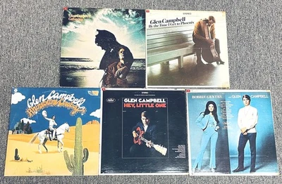 Glen Campbell - Lot of (5) LP's - Rhinestone Cowboy +4 Others, VG, Capitol - Image 1 of 4