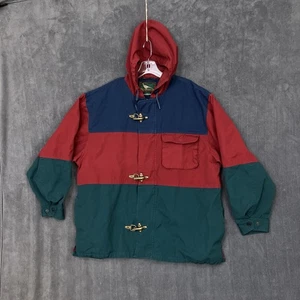 VTG Field & Stream Colorblock Canvas Jacket Men’s XL Red Blue Green Metal Buckle - Picture 1 of 19