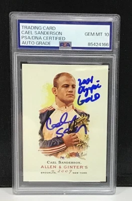 Cael Sanderson Signed Autographed Inscribed 2007 Allen And Ginter PSA Authentic - Image 1 of 2