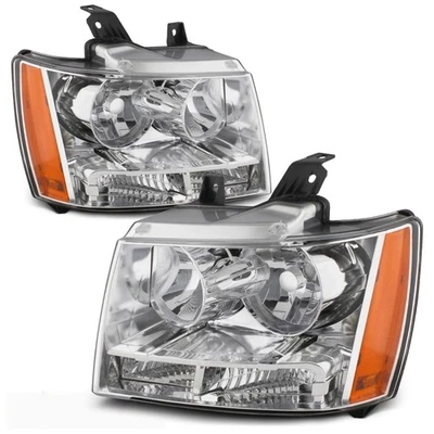 Faros cromados ámbar para Chevy Avalanche Chevrolet Suburban Tahoe 2007-2014 Foto 1 de 4