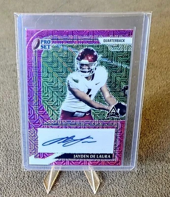 2022 Leaf Pro Set Jayden De Laura PA-JDL Pink Mojo Auto #d 2/10 RC  - Image 1 of 3