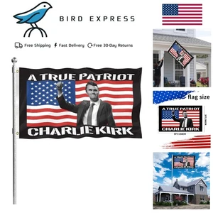 A True Patriot Charlie Kirk Flag 3x5 Banner Garden Sign Yard Flag With Grommets - Picture 1 of 9