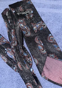 Christian Dior Monsieur Krawatte **schwarz** Drachenmuster Preloved - Bild 1 von 6