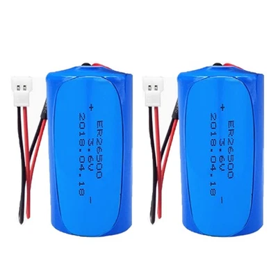 2pcs Size C ER26500 3.6V 8500mAh Battery Non-rechargeable with 51005 Connector - Image 1 of 4