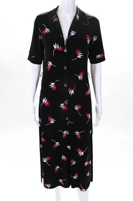 Camisa Leota para mujer con estampado floral de jade con botones negra talla extra pequeña 10975026 Foto 1 de 4