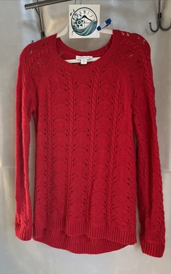 Suéter tejido rojo Cold Water Creek talla S Foto 1 de 4