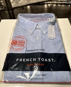 french toast boys uniform Long sleeve shirt Light Blue Size 18 Wrinkle Free - Picture 1 of 9