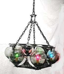 CHANDELIER - CEALING LAMP - VINTAGE GOTHIC - NICE LOOK -WORKS - RARE - Picture 1 of 24